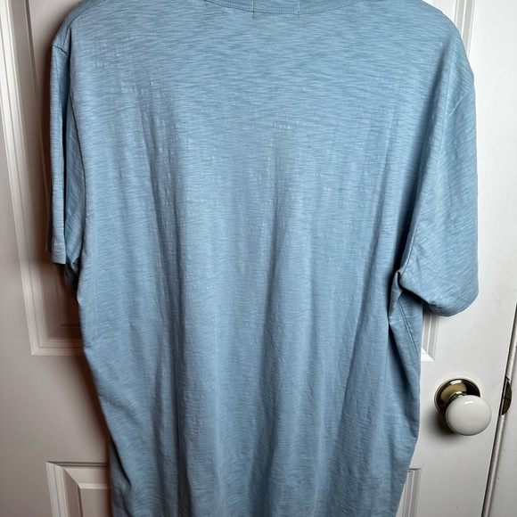 Theory Men's Light Blue Short Sleeve Tee - Picture 5 of 6